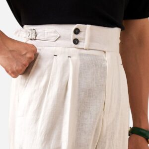 Amalfi High Waist Trousers 100% Linen