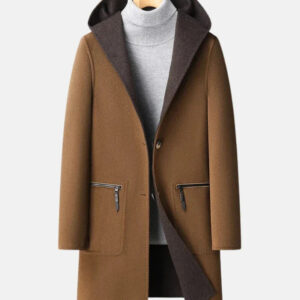 Regent Hooded Wool Overcoat