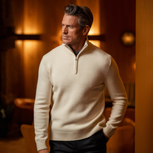 Hawkins Knitted Half Zip Sweater